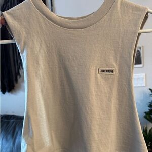 Joah Brown Sleeveless Cream Top